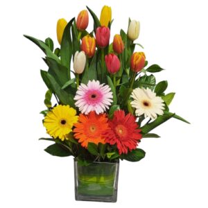 FLORERO DE GERBERAS