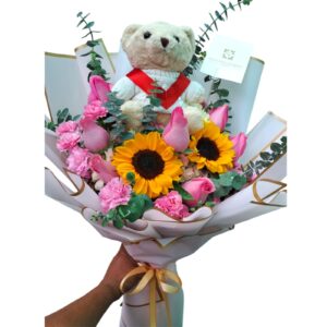 RAMO DE GIRASOLES + ROSAS