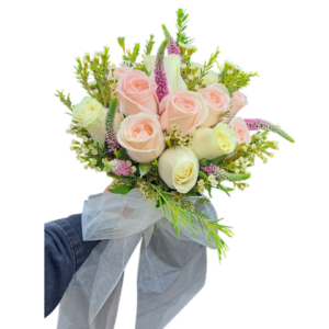 Bouquet de Novia 18 Rosas y Tull
